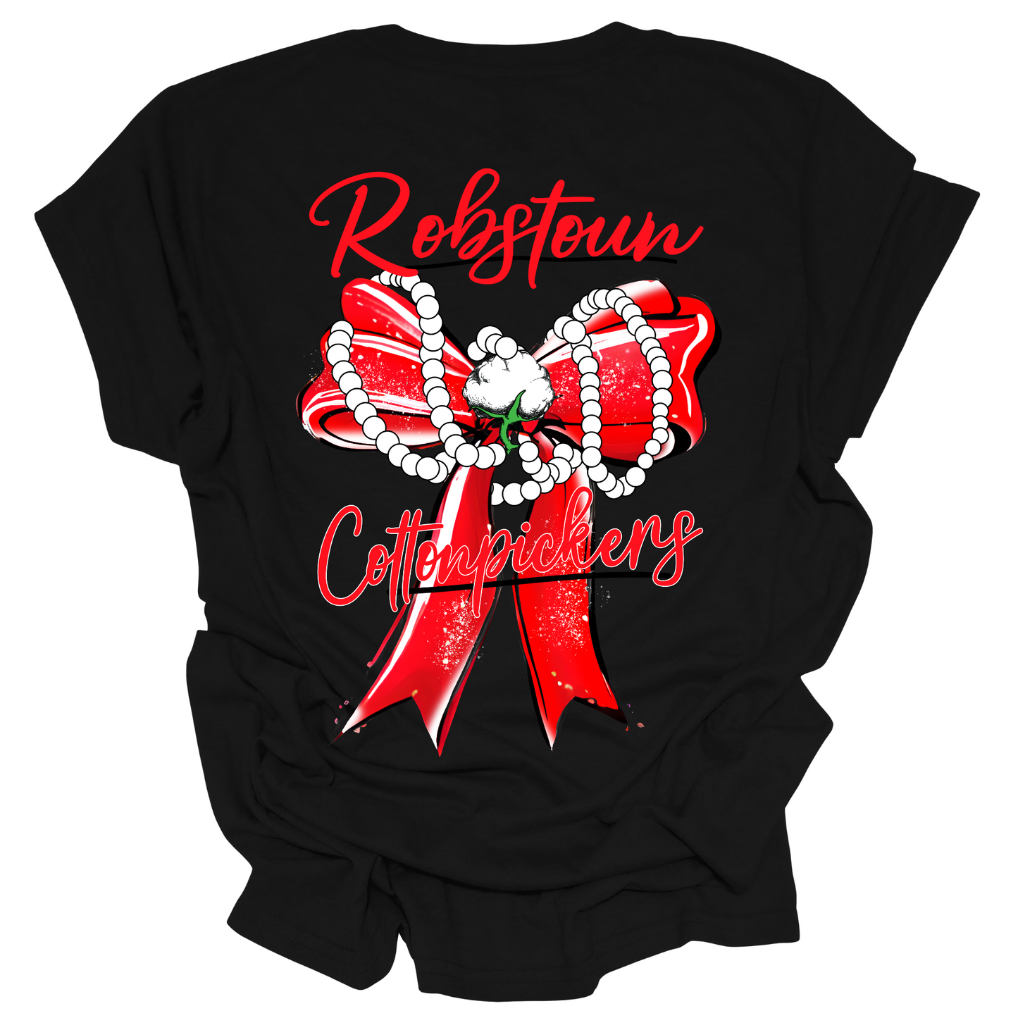 Youth Robstown Bows & Pearls Front and Back Shirt