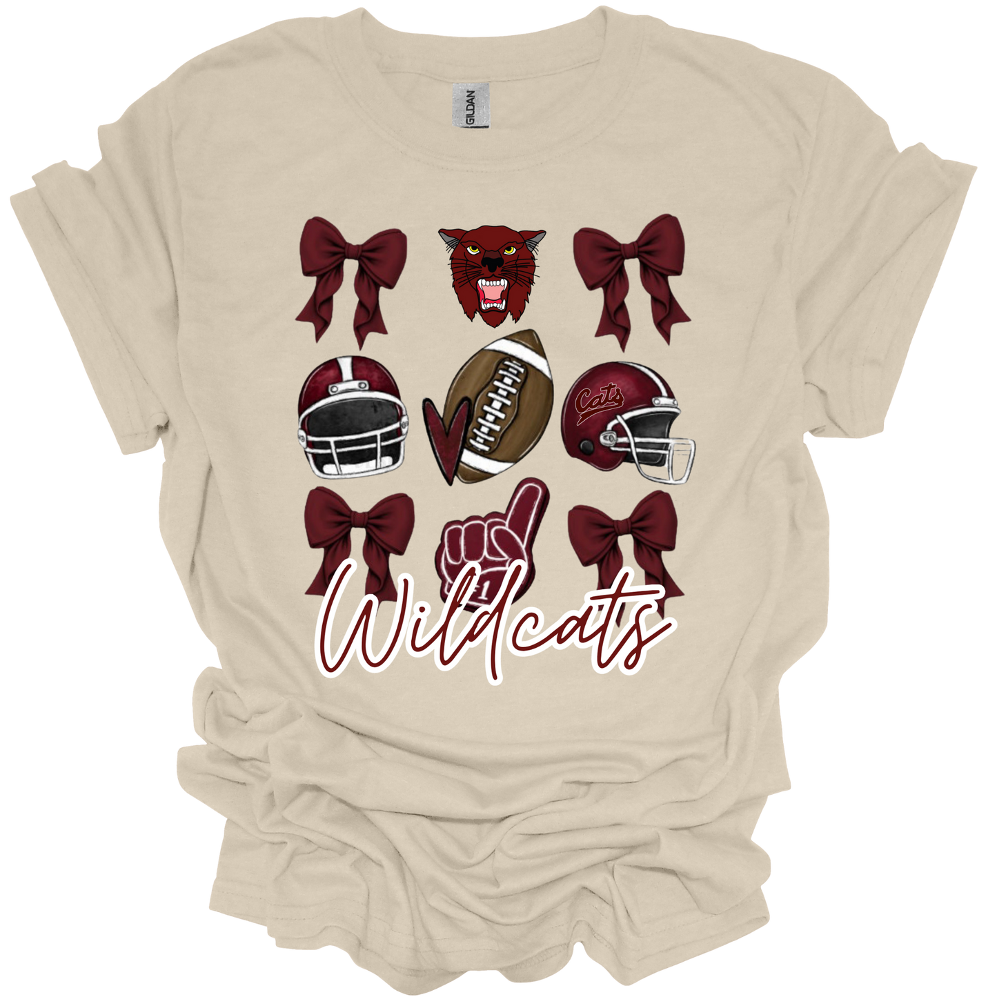 Wildcats Bow & Football Shirt