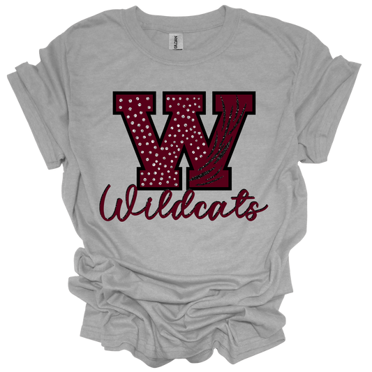 Wildcats Faux Rhinestones Shirt