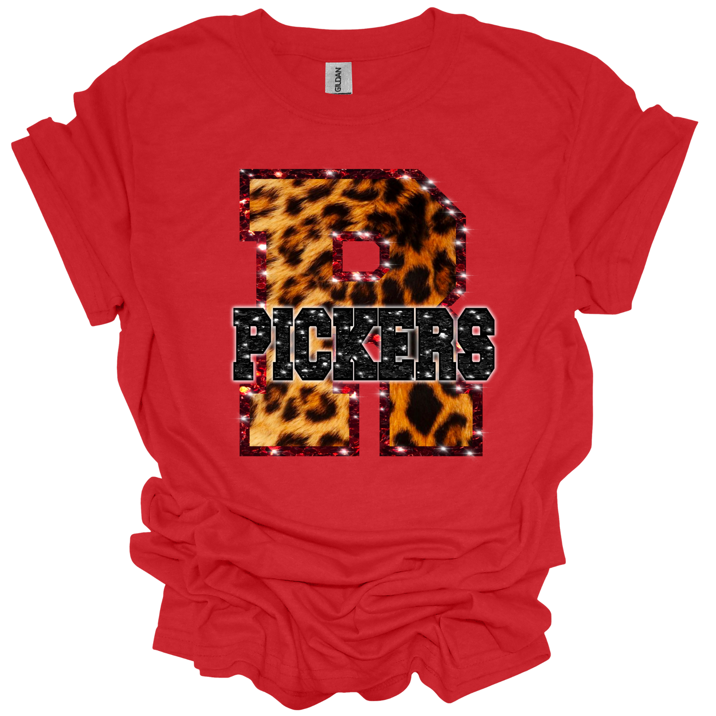 Youth Pickers Leopard Print Letter Shirt