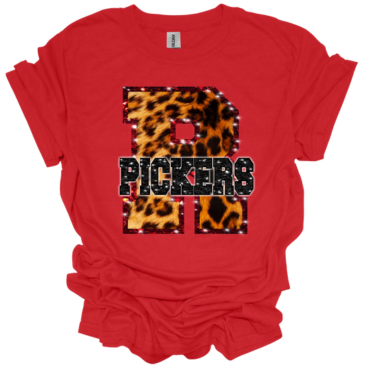 Youth Pickers Leopard Print Letter Shirt