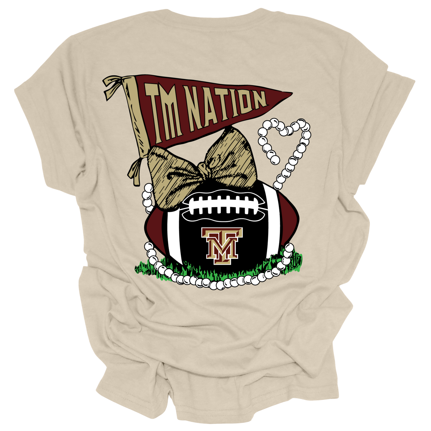 Youth TM Football Pearls Front & Back Shirt